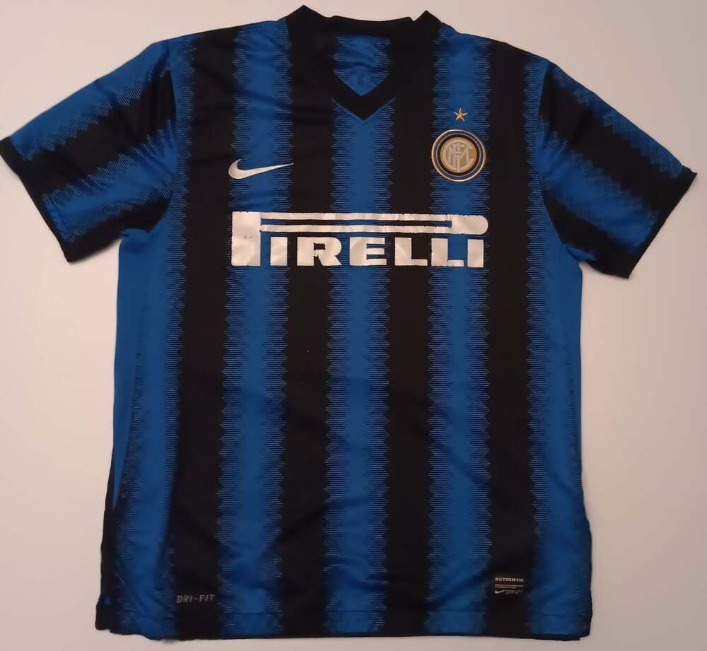 Nike Inter Milan Football Jersey 2009 2010 Home Soccer Shirt Size L Authentic